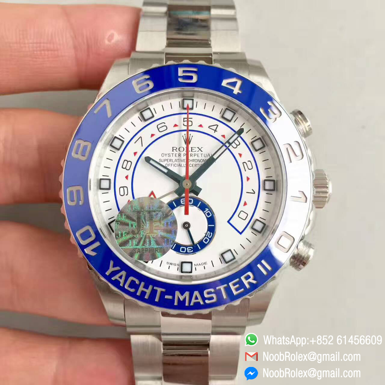 Yacht Master II 116680 GMT & Chronograph Watch Blue Ceramic Bezel JF 1: ...