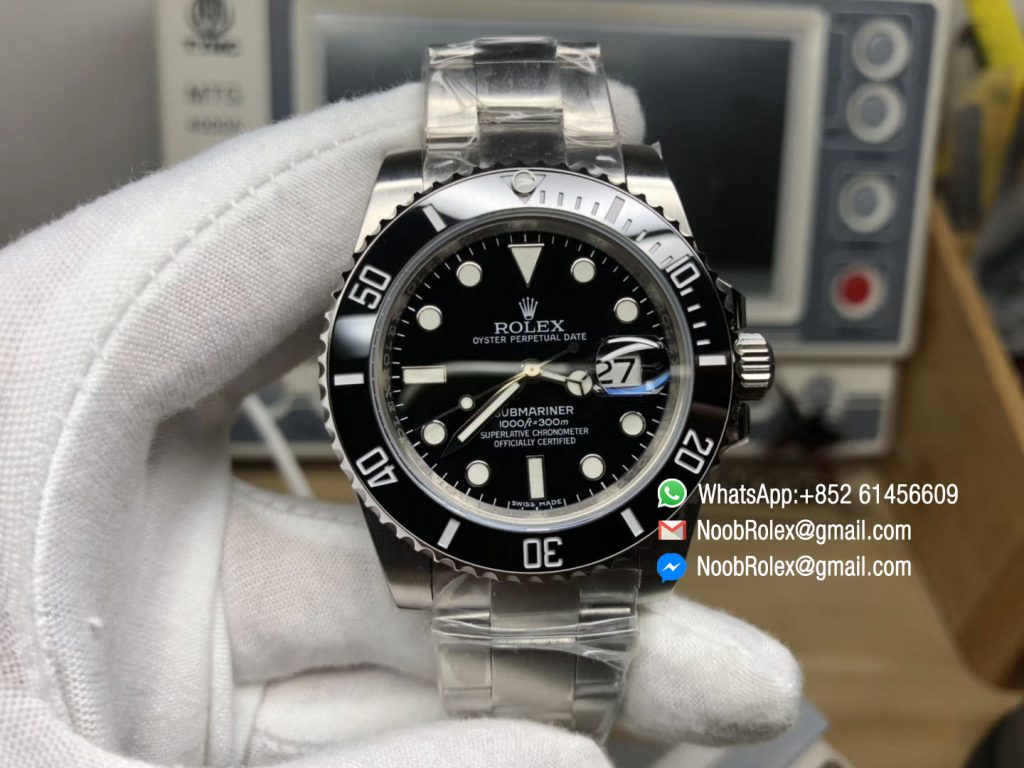 Noob V8 Submariner 116610LN 316F Stainless Steel Case & Bracelet Black ...