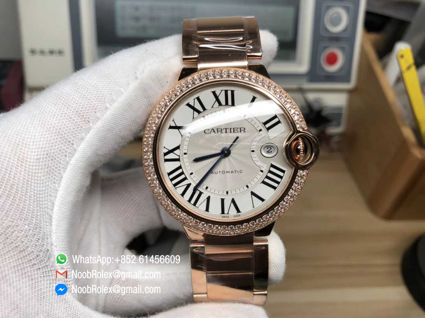 cartier ballon bleu rose gold 42mm