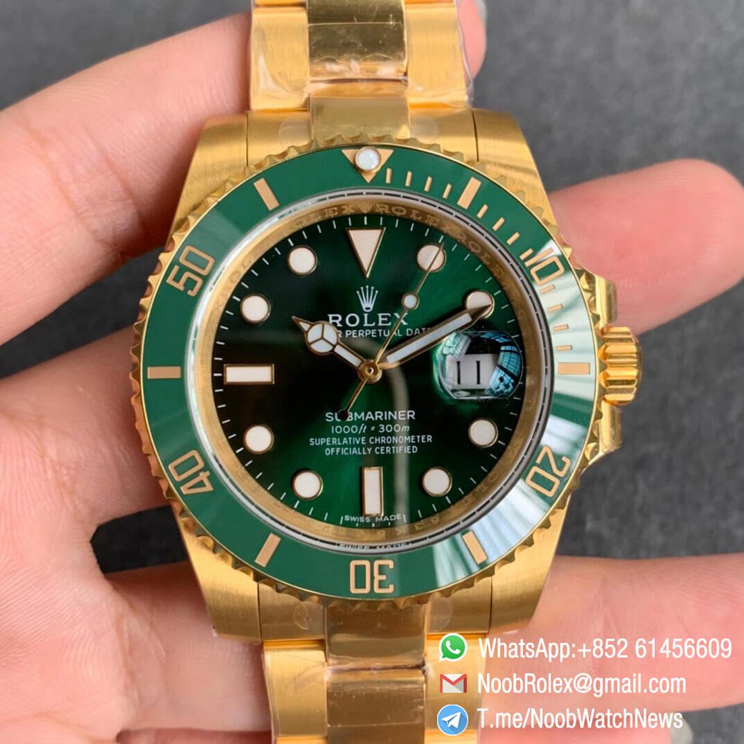 submariner gold green dial