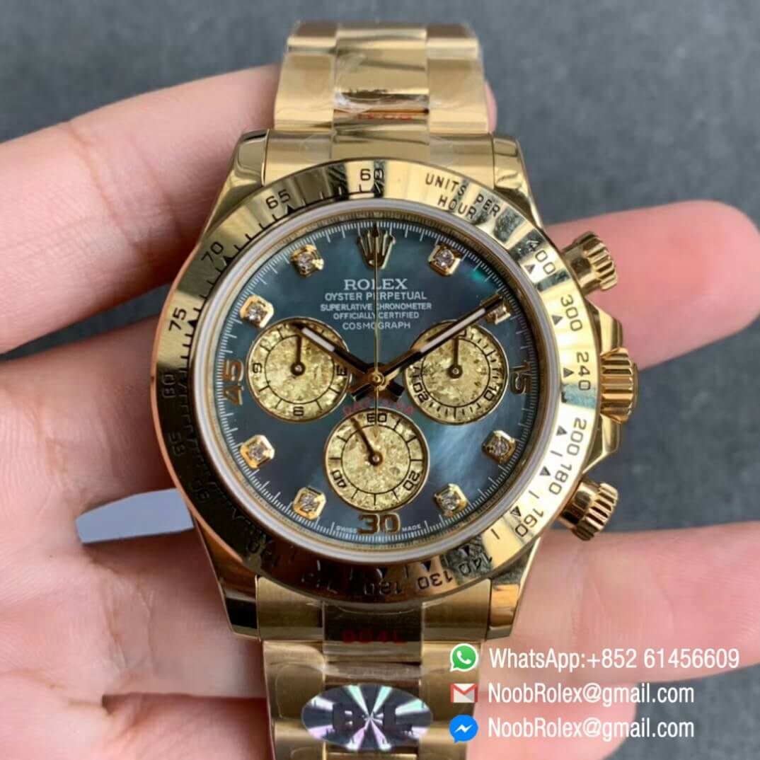 Noob Watch Time | BLF Superclone Rolex Daytona 116509 Full Yellow Gold ...