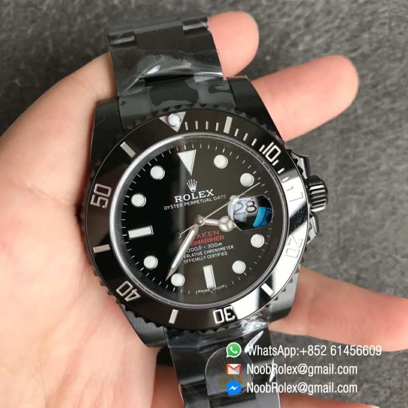 Noob Watch Time | V6F Superclone Rolex Blaken Submariner Singer Red ...