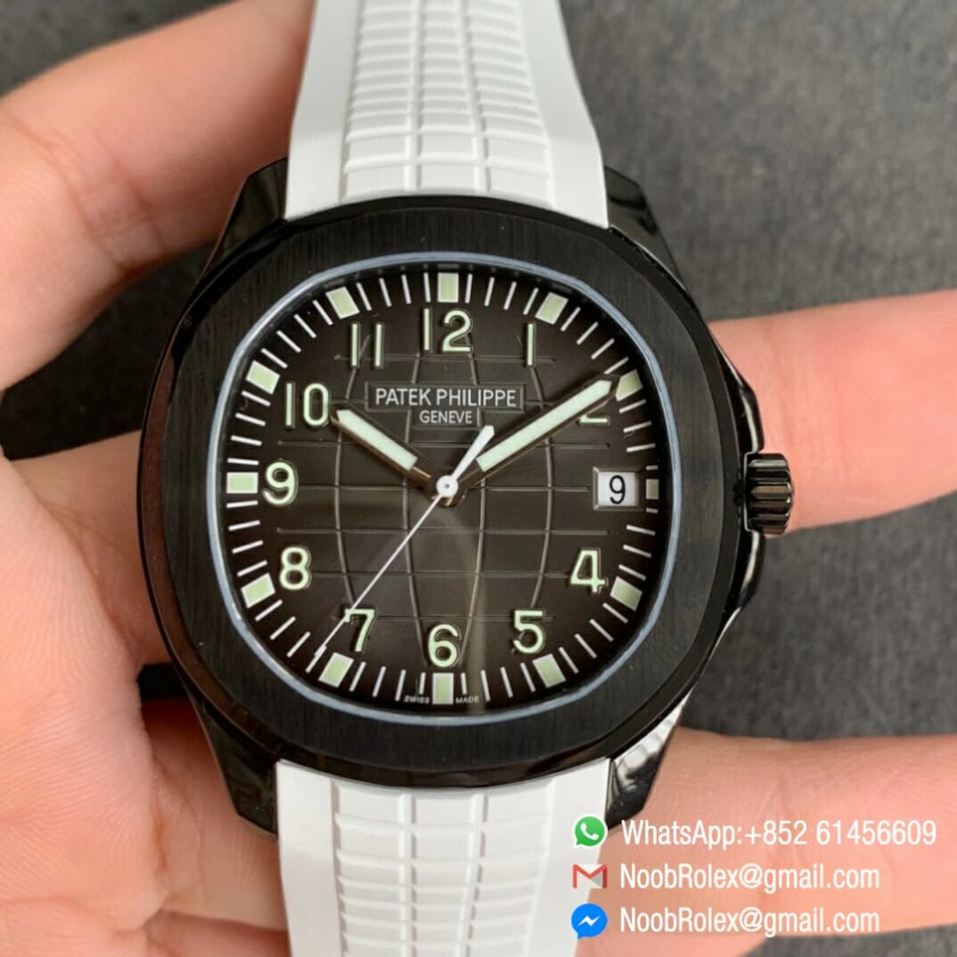 Noob Watch Time Zf High Quality Replica Patek Philippe Aquanaut Black Venom Dlc Black Dial On White Rubber Strap 324cs Noob Watch The Best Swiss Replica Watches From China Noob Factory