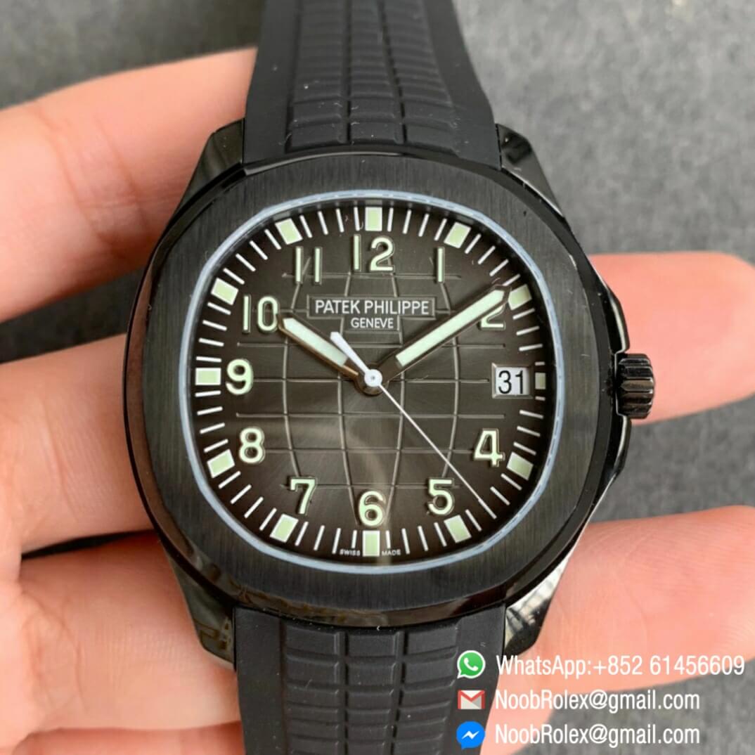 Noob Watch Time Zf Super Clone Patek Philippe Aquanaut Black Venom Dlc Black Dial On Black Rubber Strap 324cs Noob Watch The Best Swiss Replica Watches From China Noob Factory